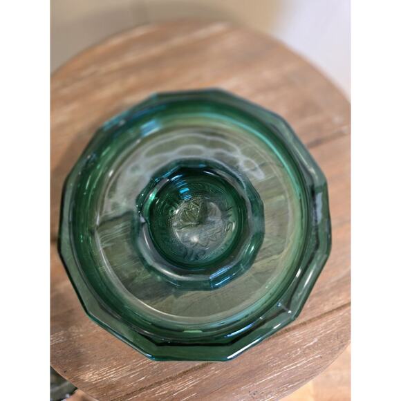 Vintage Indiana Glass Sandwich Spruce Green Canister 7.5" This Is A Rare Piece - Picture 8 of 10